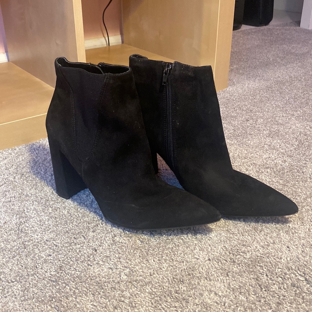 Black heeled booties - worn once